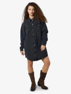 Noisy May NMALVA DENIM DRESS -Noisy May Shop 27031372 BlackDenim 007