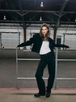 Noisy May CROPPED DENIM JACKET -Noisy May Shop 27032323 BlackDenim 008