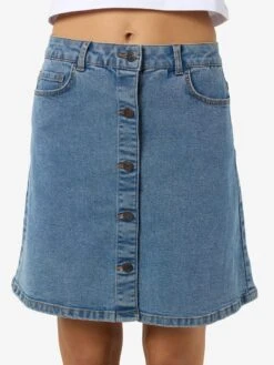 Noisy May NMRONNIE A-LINE SKIRT -Noisy May Shop 27032521 LightBlueDenim 006