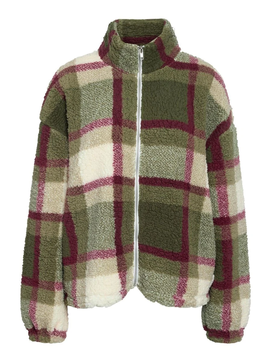 Noisy May CURVE PATTERNED FLEECE JACKET 3 Noisy May CURVE PATTERNED FLEECE JACKET