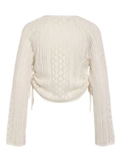 Noisy May NMLUNA SIDE RUCHED KNITTED PULLOVER -Noisy May Shop 27033093 Birch 002