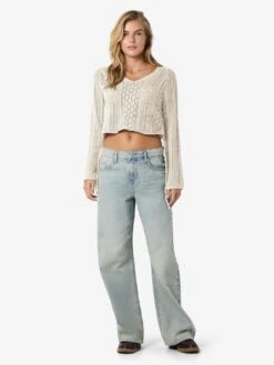 Noisy May NMLUNA SIDE RUCHED KNITTED PULLOVER -Noisy May Shop 27033093 Birch 004