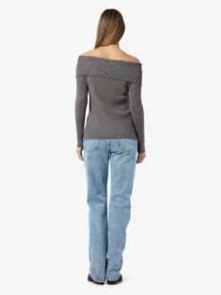 Noisy May KNITTED OFF-SHOULDER TOP 10 Noisy May KNITTED OFF-SHOULDER TOP -Noisy May Shop 27033715 CharcoalGray 005