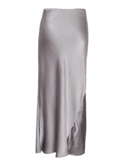 Noisy May METALLIC MAXI SKIRT -Noisy May Shop 27033850 GhostGray 002