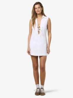 Noisy May BRODERIE MINI DRESS -Noisy May Shop 27033961 BrightWhite 004