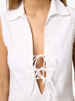 Noisy May BRODERIE MINI DRESS -Noisy May Shop 27033961 BrightWhite 006