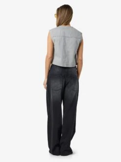 Noisy May CROPPED DENIM VEST -Noisy May Shop 27034273 LightGreyDenim 005