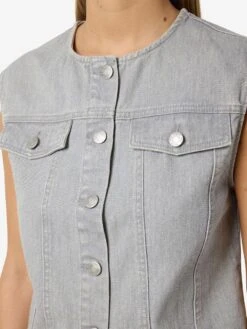 Noisy May CROPPED DENIM VEST -Noisy May Shop 27034273 LightGreyDenim 006
