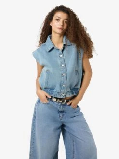 Noisy May DENIM VEST -Noisy May Shop 27034307 LightBlueDenim 007
