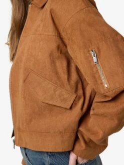 Noisy May FAUX SUEDE BOMBER JACKET -Noisy May Shop 27034475 ToastedCoconut 006
