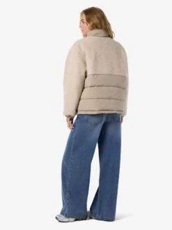 Noisy May FLEECE PUFFER JACKET -Noisy May Shop 27034511 Birch 1195716 005