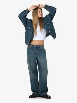 Noisy May NMFANJA WIDE LEG JEANS -Noisy May Shop 27034552 DarkBlueDenim 004