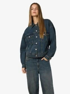 Noisy May NMFANJA DENIM JACKET -Noisy May Shop 27034554 DarkBlueDenim 007