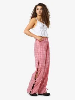 Noisy May CHECKED TROUSERS -Noisy May Shop 27034786 Tomato 1196650 004
