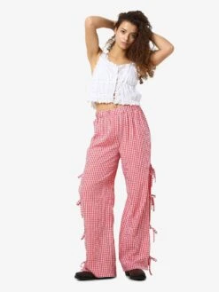 Noisy May CHECKED TROUSERS -Noisy May Shop 27034786 Tomato 1196650 007