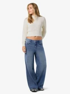 Noisy May HIGH NECK KNITTED JUMPER -Noisy May Shop 27034807 Eggnog 004