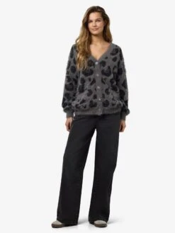 Noisy May ANIMAL PRINT CARDIGAN -Noisy May Shop 27034812 CharcoalGray 1197306 004