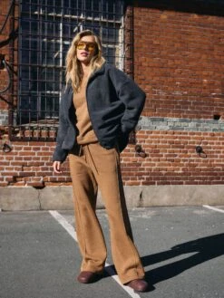 Noisy May RELAXED FLEECE JACKET -Noisy May Shop 27034822 Obsidian 008