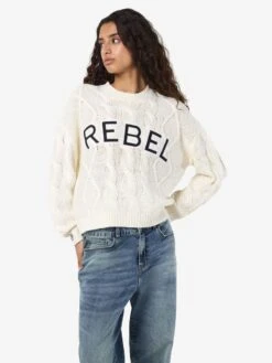 Noisy May CABLE KNIT JUMPER -Noisy May Shop 27035203 Birch 1208813 007