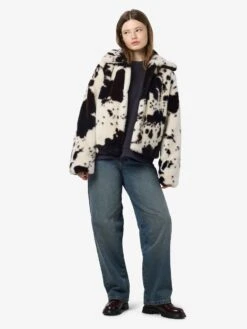 Noisy May COW PRINT COAT -Noisy May Shop 27035654 Birch 1216629 004