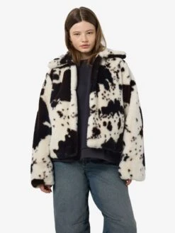 Noisy May COW PRINT COAT -Noisy May Shop 27035654 Birch 1216629 007
