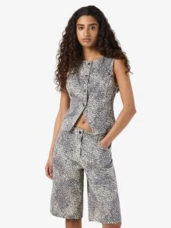 Noisy May ANIMAL PRINT WAISTCOAT -Noisy May Shop 27035722 WinterWhite 1225462 007