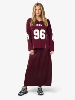 Noisy May SATIN MIDI SKIRT -Noisy May Shop 27036585 WindsorWine 007