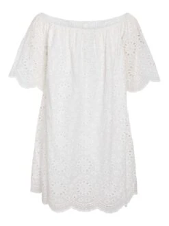 Noisy May BRODERIE ANGLAISE MINI DRESS -Noisy May Shop 27037156 BrightWhite 002