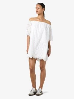Noisy May BRODERIE ANGLAISE MINI DRESS -Noisy May Shop 27037156 BrightWhite 004